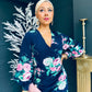 Elsa Long Sleeve Dress Navy Floral
