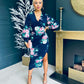 Elsa Long Sleeve Dress Navy Floral