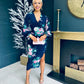 Elsa Long Sleeve Dress Navy Floral