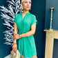 Renae Belted Mini Dress Emerald