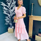 Margo Layered Midi Dress Pwr Pink