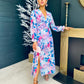 Macy Banded Midaxi Dress Floral Blue Pre Order 1 May
