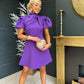 Marilyn Detailed Occasion Mini Dress Violet
