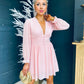 Tess Banded Mini Dress Powder Pink
