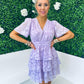 Pamela Tiered Mini Dress Lilac