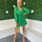 Elowen Broidery Mini Dress Green
