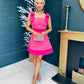 Megan Bow Detail Occasion Mini Dress Pink / Pink