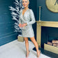 Brandy Sequin Mini Dress Silver