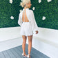 Zaria Detail Playsuit Off White