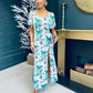 Beck Sweetheart Neck Maxi Dress Green