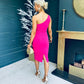 Emani Pink Dress With Red Bow