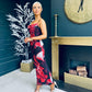 Daniella Strappy Mesh Maxi Dress Black