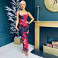 Daniella Strappy Mesh Maxi Dress Black