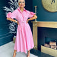 Iggy Detailed Shirt Dress Pink