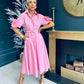 Iggy Detailed Shirt Dress Pink