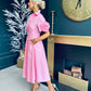 Iggy Detailed Shirt Dress Pink
