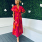 Ayda Knot Detail Midi Dress Morange