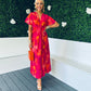 Ayda Knot Detail Midi Dress Morange