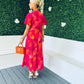 Ayda Knot Detail Midi Dress Morange