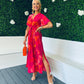 Ayda Knot Detail Midi Dress Morange