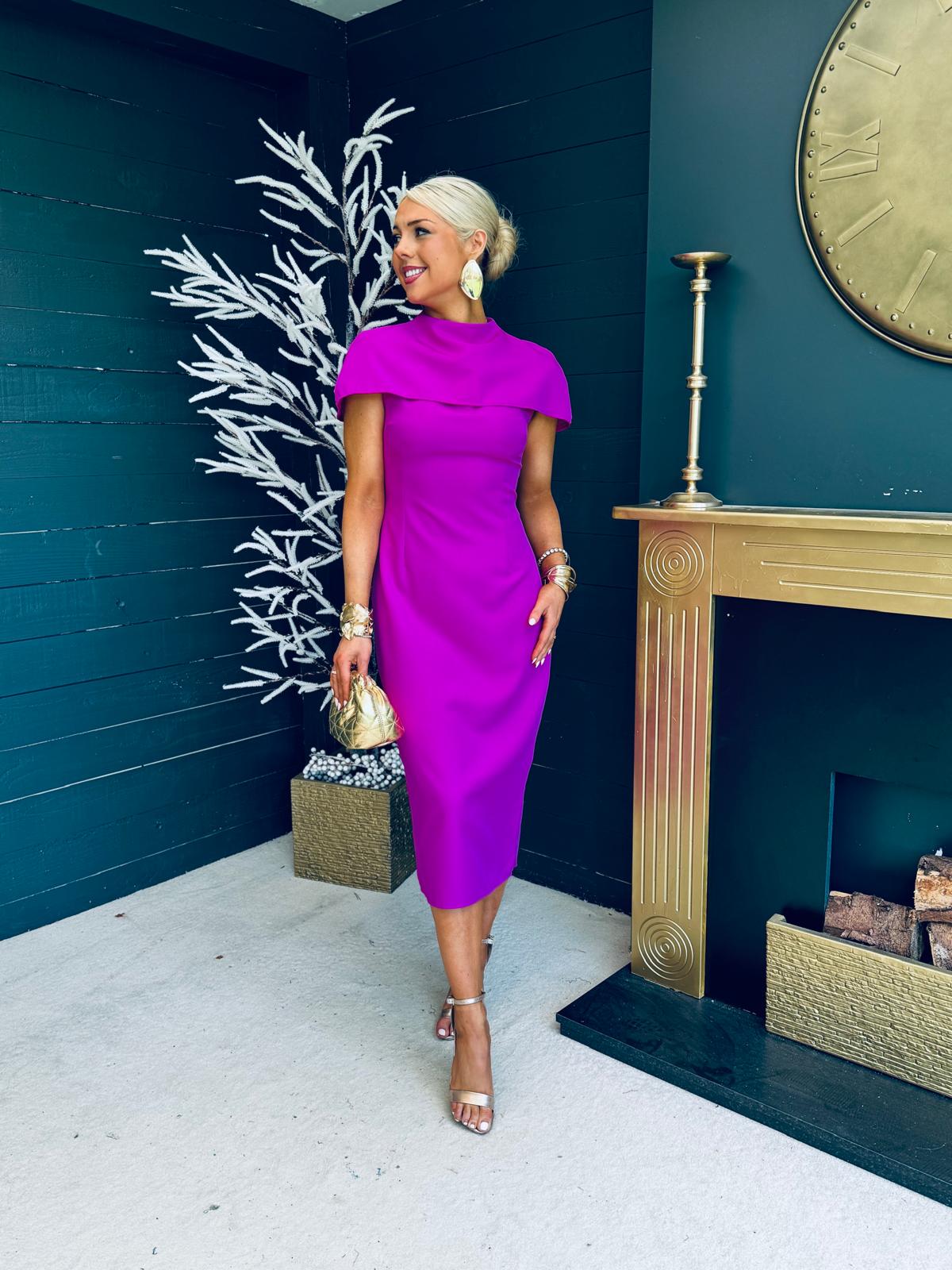 Shanna Detailed Occasion Dress Orchid