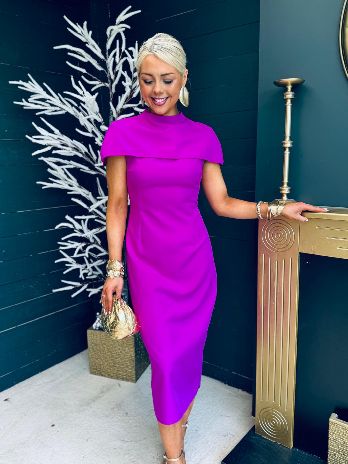 Shanna Detailed Occasion Dress Orchid