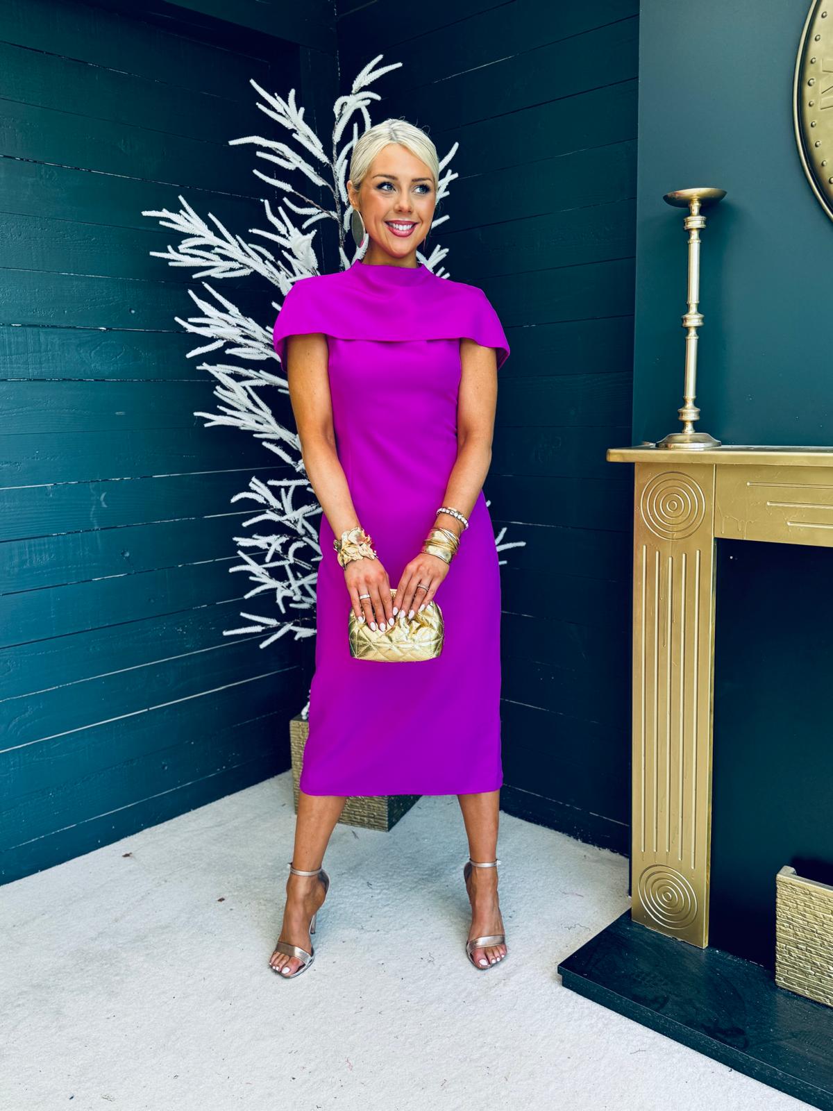 Shanna Detailed Occasion Dress Orchid