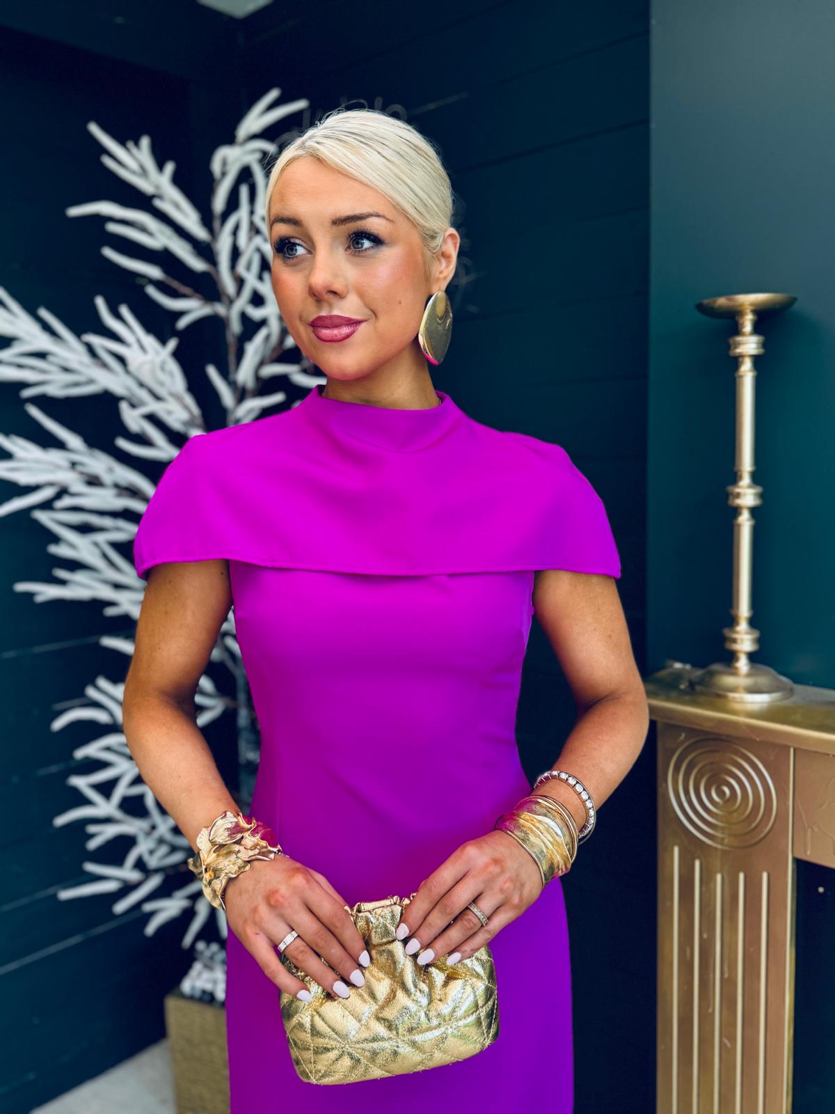 Shanna Detailed Occasion Dress Orchid