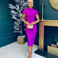 Shanna Detailed Occasion Dress Orchid