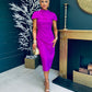 Shanna Detailed Occasion Dress Orchid