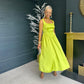 Verona Satin Maxi Dress Lime