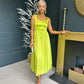 Verona Satin Maxi Dress Lime