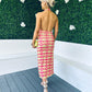 Dion Ruched Open Back Dress Lime