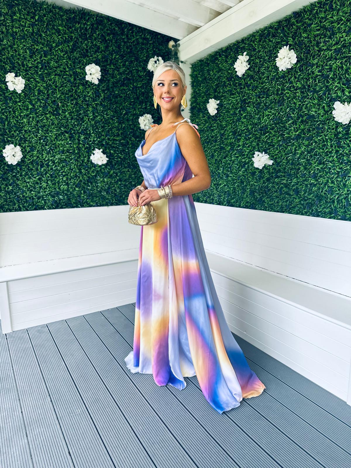 Elliot Cowl Neck Maxi Dress Ombre Lilac – Canella Lane