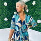 Peyton Plisse Midi Dress Mix Marine