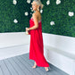 Trase One Shoulder Midi Dress Red