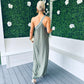 Trase One Shoulder Midi Dress Khaki