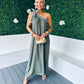 Trase One Shoulder Midi Dress Khaki