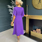 Samantha Detailed Occasion Dress Purple