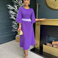 Samantha Detailed Occasion Dress Purple