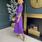 Samantha Detailed Occasion Dress Purple