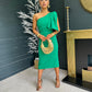 Camden Bow Detail Occasion Midi Dress Emerald