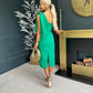 Camden Bow Detail Occasion Midi Dress Emerald