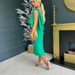 Camden Bow Detail Occasion Midi Dress Emerald