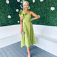 Trudy Detailed Occasion Dress Pistachio