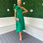 Trudy Detailed Occasion Dress Emerald