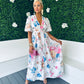 Havana Floral Button Down Maxi Dress White