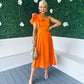 Trudy Detailed Occasion Dress Orange