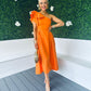 Trudy Detailed Occasion Dress Orange