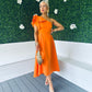 Trudy Detailed Occasion Dress Orange